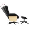 vidaXL Fauteuil inclinable avec repose-pied noir tissu