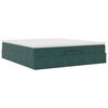 VidaXL Cadre de lit ottoman avec matelas vert fonc&eacute; 160x200 cm velours