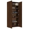 vidaXL Armoire &agrave; chaussures Ch&ecirc;ne marron 80x35,5x180cm Bois ing&eacute;nierie