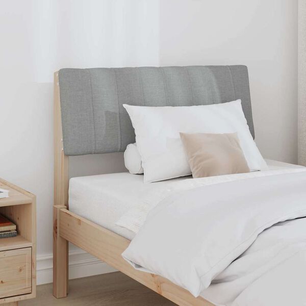 vidaXL Tête de lit capitonnée Gris clair 75 cm Pin massif