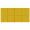 vidaXL T&ecirc;te de lit murale 12 pcs Jaune 60 x 30 cm Velours