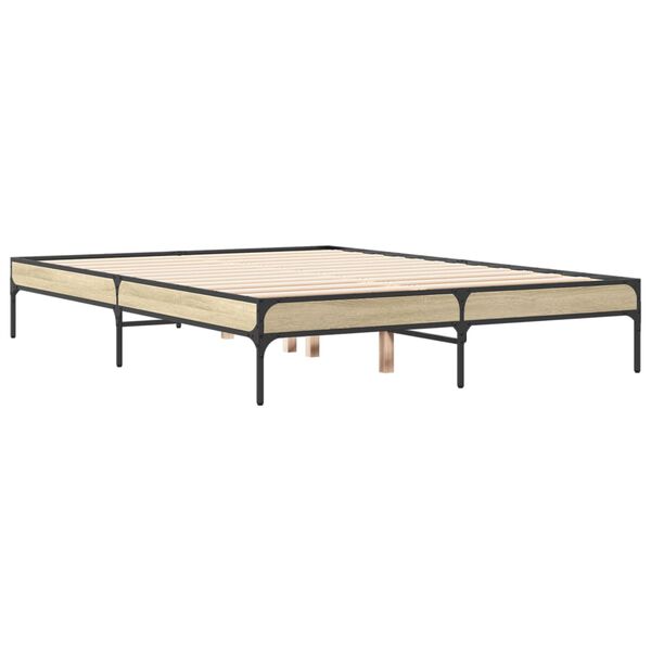 vidaXL Cadre de lit sans matelas ch&ecirc;ne sonoma 120x200 cm