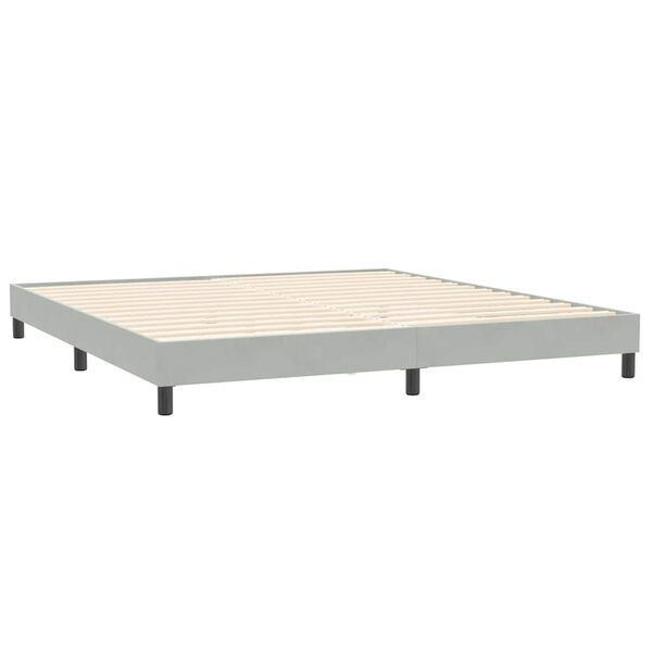 vidaXL Cadre de lit sans matelas gris clair 200x220 cm velours