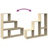 vidaXL Étagère séparatrice de pièce 3 niveaux chêne sonoma