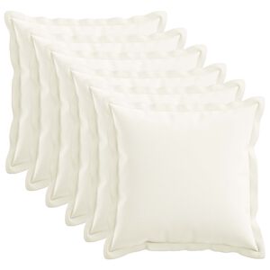 vidaXL Housse de coussin 6 pc HOUTEN Blanc 30 x 30 cm Lin synth&eacute;tique