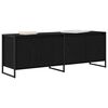 vidaXL Meuble TV Ch&ecirc;ne noir 140 x 36 x 49.5 cm Bois d'ing&eacute;nierie