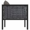 vidaXL Canapé sectionnel avec coussin Résine tressée Anthracite