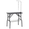 vidaXL Table de toilettage r&eacute;glable de chiens avec 1 boucle et panier
