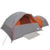 vidaXL Tente de camping 5 personnes gris et orange imperméable