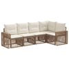 vidaXL Ensemble de canap&eacute; de jardin 5 pcs Beige et blanc cr&egrave;me