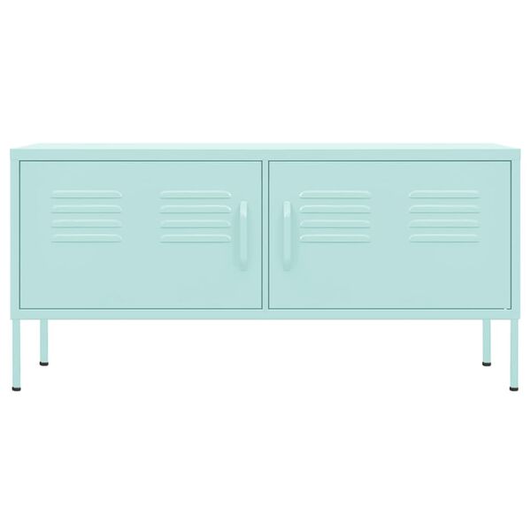 vidaXL Meuble TV Vert menthe 105x35x50 cm Acier