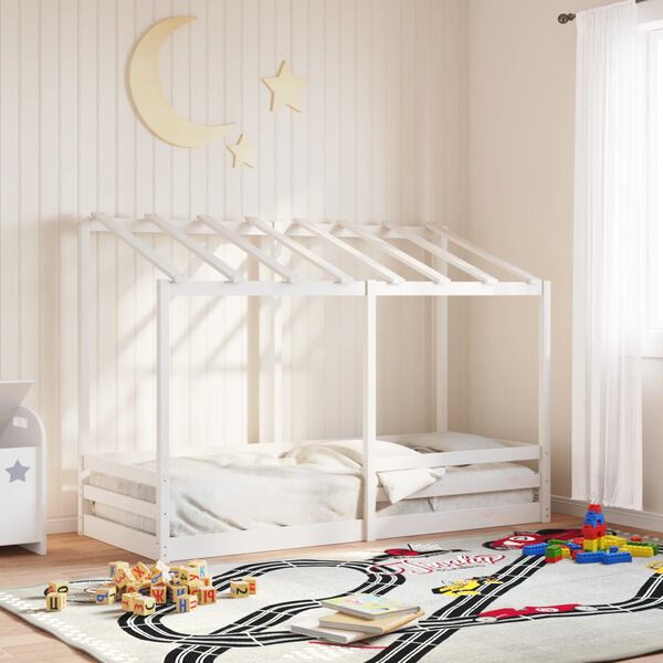 vidaXL Lit pour enfants sans matelas blanc 75x190 cm bois pin massif