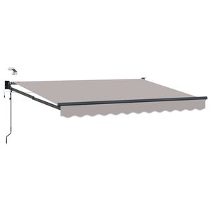 vidaXL Auvent r&eacute;tractable &eacute;lectrique Gris clair 3,5 x 2 m