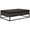 vidaXL Salon de jardin 5 pcs avec coussins Résine tressée Gris