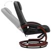 vidaXL Fauteuil de massage avec repose-pied noir similicuir