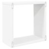 vidaXL &Eacute;tag&egrave;res cube murales 4 pcs Blanc et ch&ecirc;ne sonoma 30x15x30 cm