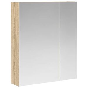 vidaXL Armoire Miroir de Salle de Bain Ch&ecirc;ne Sonoma 60 x 14,5 x 70 cm