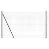 vidaXL Cl&ocirc;ture avec poteau Gris 1,6 x 10 m Acier et PVC