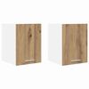 vidaXL Armoire suspendue 2 pcs Ch&ecirc;ne Artisan et Blanc 30 x 31 x 40 cm