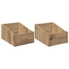 vidaXL Bo&icirc;te &agrave; disques LP 2 pc Ch&ecirc;ne artisanal 23 x 33 x 16 cm