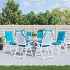 vidaXL Coussins de chaise &agrave; dossier haut lot de 6 turquoise