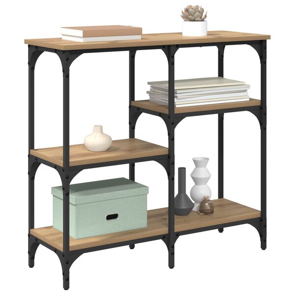 vidaXL Table console Chêne artisanal 80 x 29 x 75 cm Bois d'ingénierie