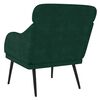 vidaXL Fauteuil Vert fonc&eacute; 63x76x80 cm Velours