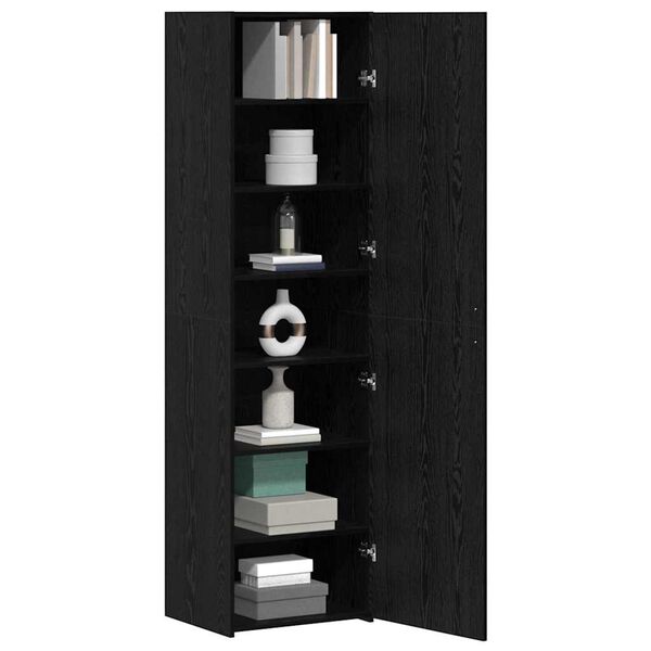 vidaXL Haut Armoire 2 pcs Ch&ecirc;ne noir 50 x 42,5 x 185 cm