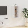 vidaXL Meuble TV mural Blanc brillant 40x34,5x80 cm