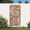 vidaXL D&eacute;coration murale de jardin 105x55 cm acier corten design coque