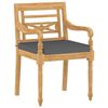 vidaXL Chaises Batavia lot de 6 avec coussins Bois de teck solide