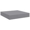 vidaXL &Eacute;tag&egrave;res murales flottantes 2 pcs gris 23x23,5x3,8 cm MDF