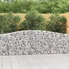 vidaXL Paniers à gabions arqués 3 pcs 400x30x80/100 cm Fer galvanisé
