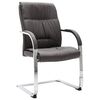 vidaXL Chaise de bureau cantilever Gris Tissu
