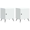 vidaXL Cabinet de chevet 2 pc Blanc 43 x 34,5 x 50 cm