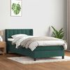 vidaXL Sommier &agrave; lattes de lit et matelas vert fonc&eacute; 80x220 cm velours