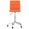 vidaXL Chaises pivotantes &agrave; manger lot de 4 orange similicuir