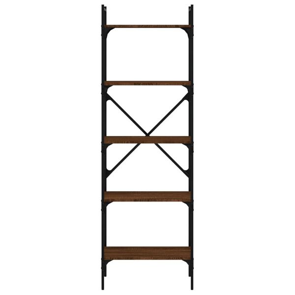 vidaXL Biblioth&egrave;que &agrave; 5 niveaux ch&ecirc;ne marron 56x31,5x174 cm