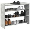 vidaXL Étagère à chaussures gris béton 80x25x62 cm bois d'ingénierie