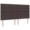 vidaXL Lit &agrave; ressorts avec matelas Marron fonc&eacute; 180 x 200 cm tissu