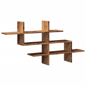 vidaXL &Eacute;tag&egrave;re murale vieux bois 124,5x18x60,5 cm bois d'ing&eacute;nierie