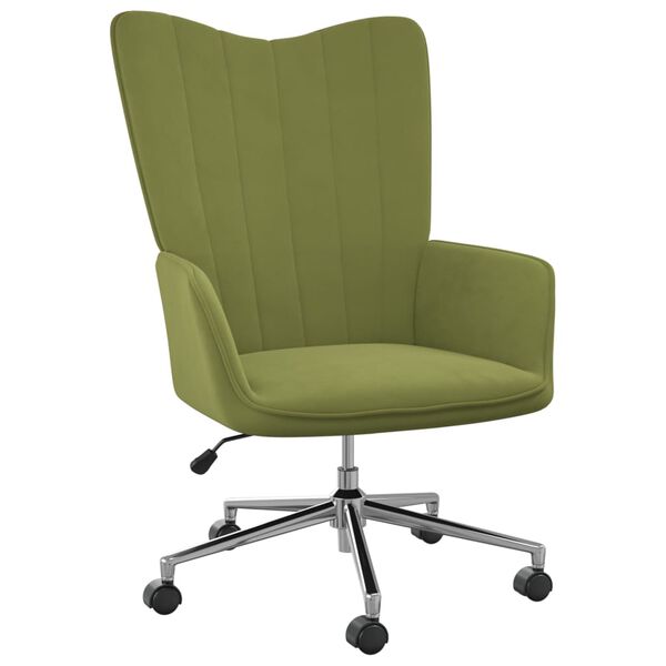 vidaXL Chaise de relaxation Vert clair Velours