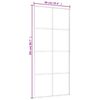 vidaXL Porte coulissante Verre ESG et aluminium 90x205 cm Blanc