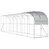 vidaXL Poulailler contre le mur Argent&eacute; 800 x 150 x 215 cm