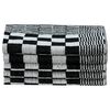 vidaXL Ensemble de serviettes 50 pcs noir et blanc coton