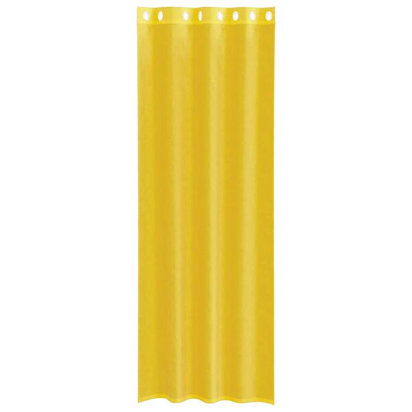 vidaXL Rideaux en voile avec &oelig;illets 2 pcs jaune