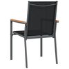 vidaXL Chaises de jardin lot de 2 noir 55x61,5x90cm textilène et acier