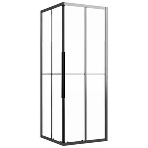 vidaXL Cabine de douche ESG d&eacute;poli 80x80x180 cm Noir