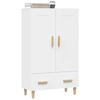 vidaXL Buffet haut Blanc 70x31x115 cm Bois d'ing&eacute;nierie