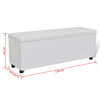 vidaXL Banc de rangement Blanc 118 x 44 x 44 cm